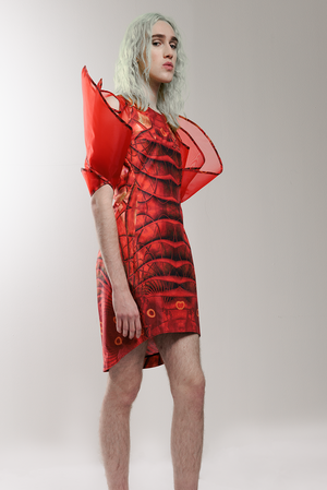 Muladhra Root Chakra Spiral Sleeve Dress