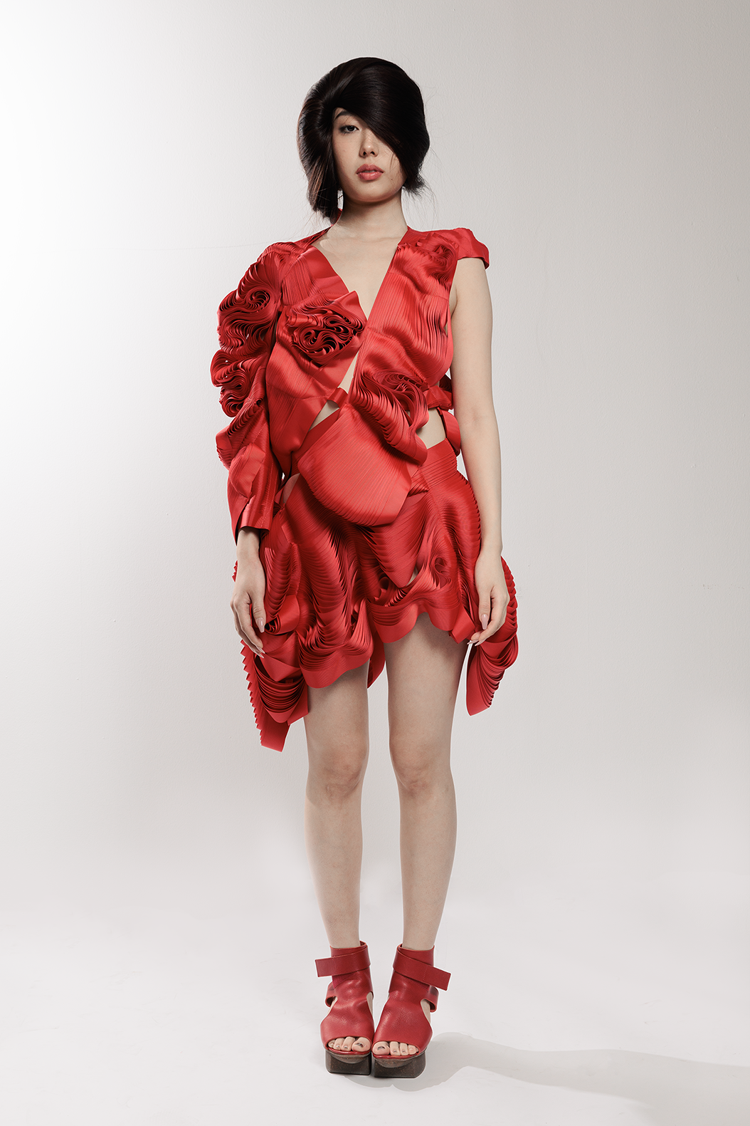 red ribbon dress Oroton One Shoulder Dress Red Oroton OROTON One Shoulder Bow Dress Red 14 Rent A Dress