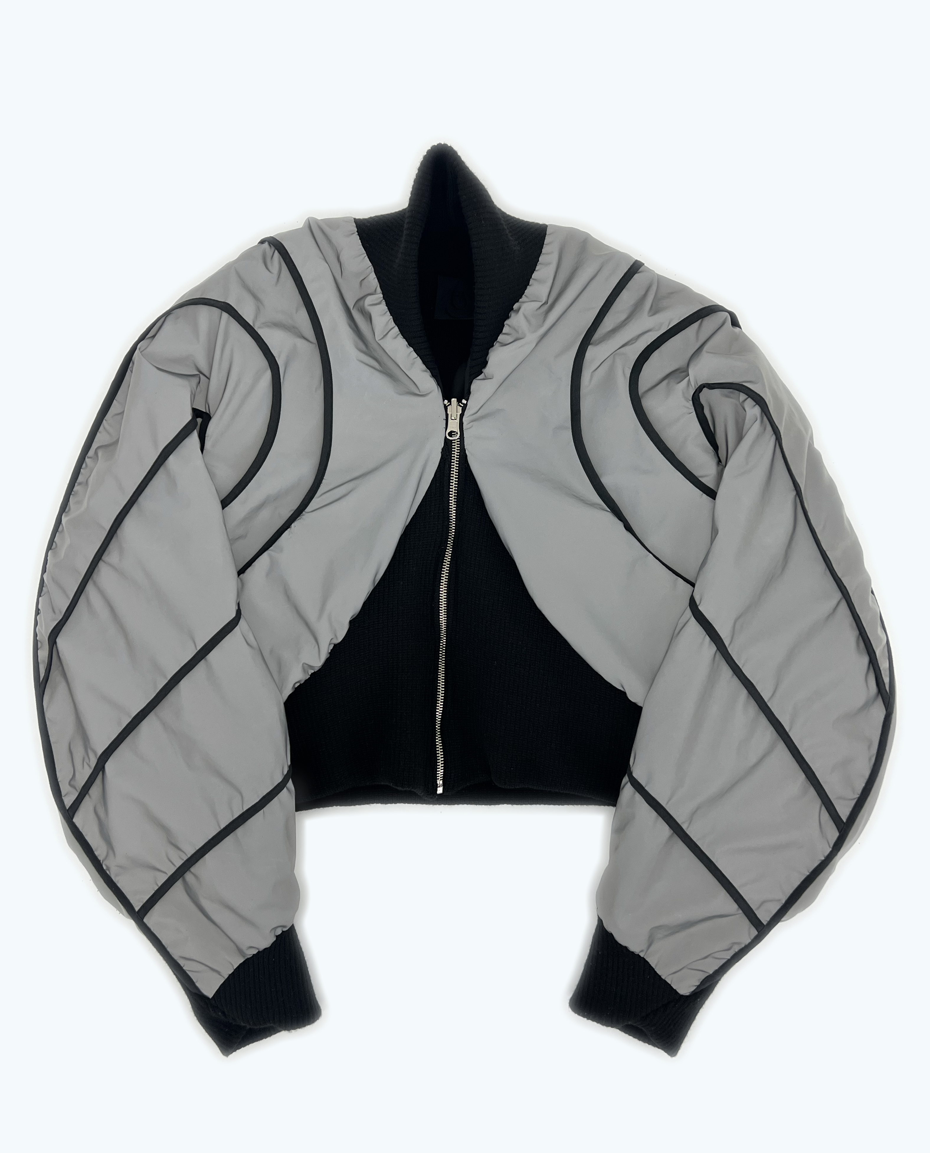 Reversible Mercury Spiral Bomber Jacket