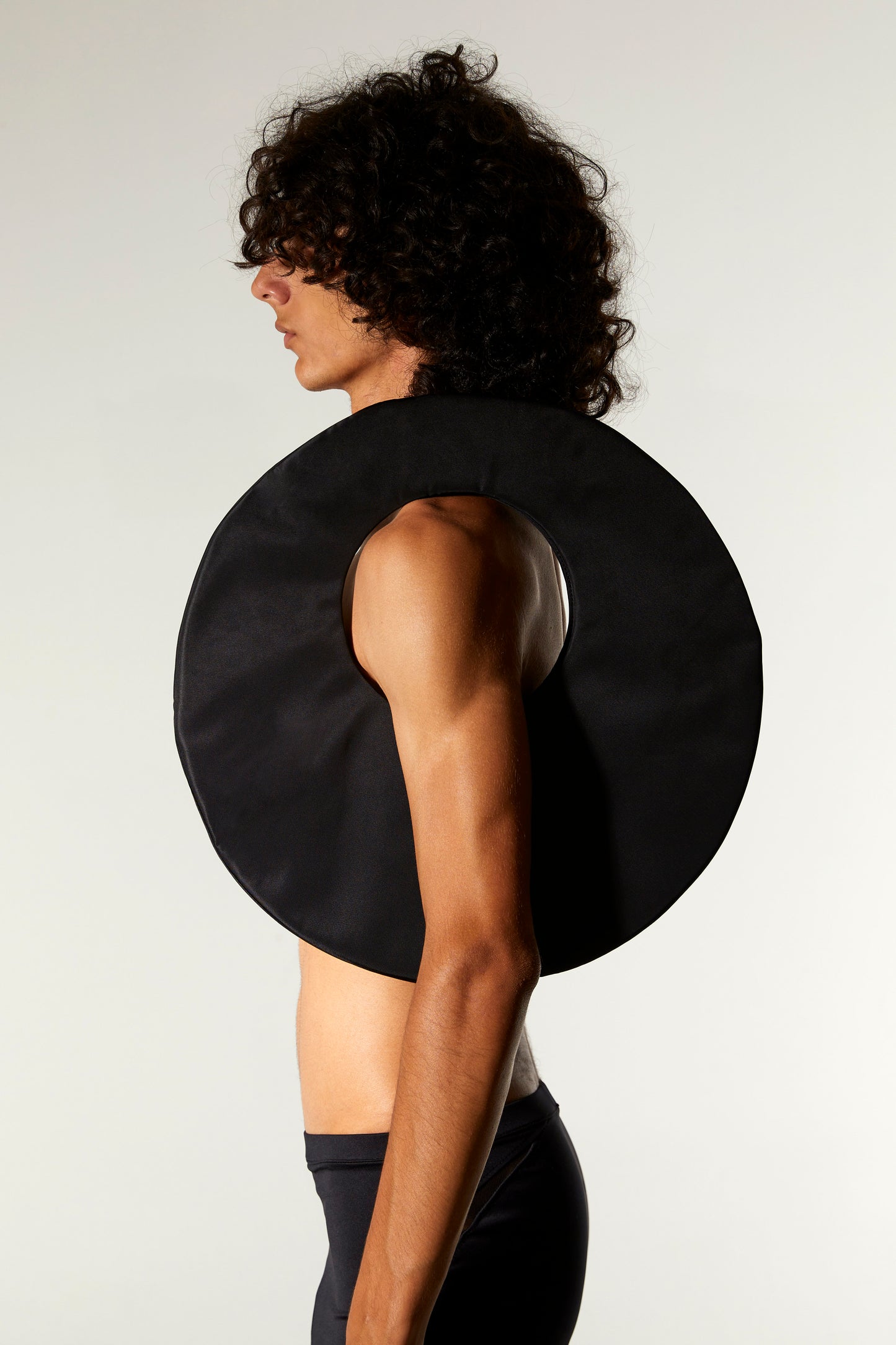 Large Nylon Circle Bag - Black