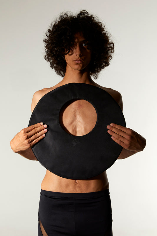 Large Nylon Circle Bag - Black